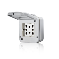 Side Box IP55 2 modules completed with Side socket